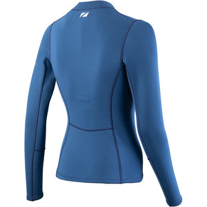 2023 Zone3 Womens Yulex 1.5mm Front Zip Long Sleeve Swim Top NA23WYT103 - Azul marino